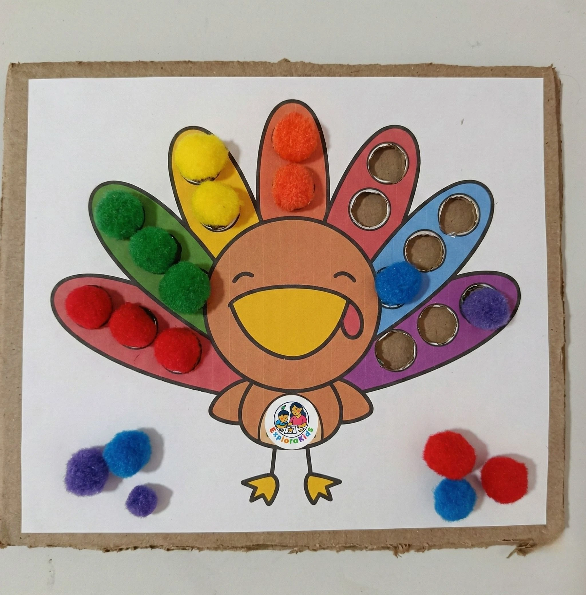 Plantilla: Pavo con pompones